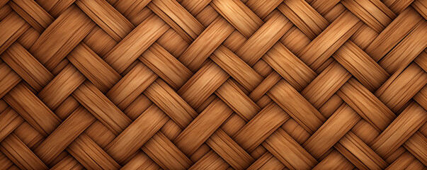 Naklejka premium Wickerwork texture background, generated ai