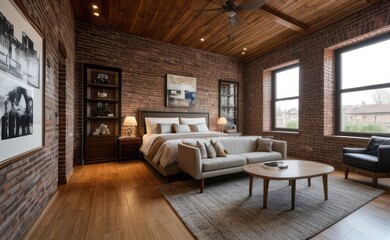 Exposed Brick Loft with Vintage Accents