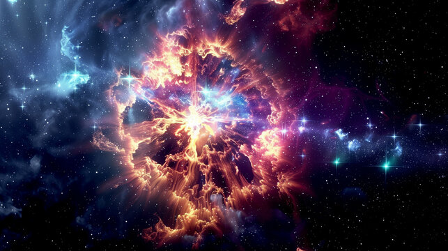 A brilliant supernova in deep space