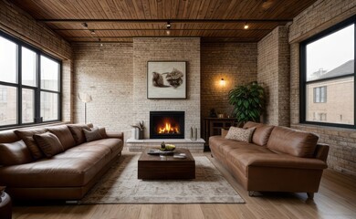 Exposed Brick Loft with Vintage Accents