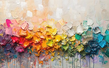 Artist's palette where each color blends into the next, with each hue representing different emotions and inspirations