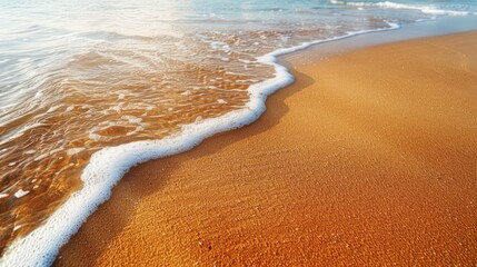 Sand on a beach, focusing on the textures and lines for a calming, minimalist aesthetic