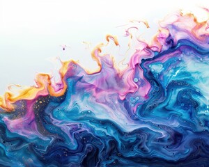 Art created by iridescent soap films stretched over frames, focusing on the vibrant patterns and colors
