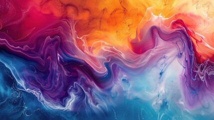 Fototapeta premium Swirling blue and purple smoke with dark accents creates a colorful, abstract background