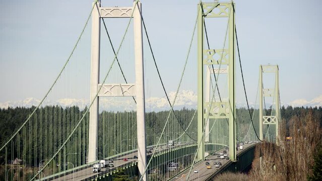 Tacoma Narrows Bridge Historic Architecture in Washington State