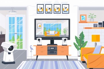 Security ensures continuous monitoring through smart CCTV systems, integrating camera enhancements into surveillance networks for isolated network operations.