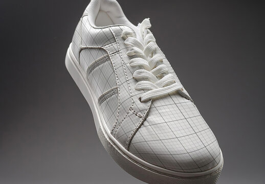Sneaker mockup floating with dark background Generative Ai