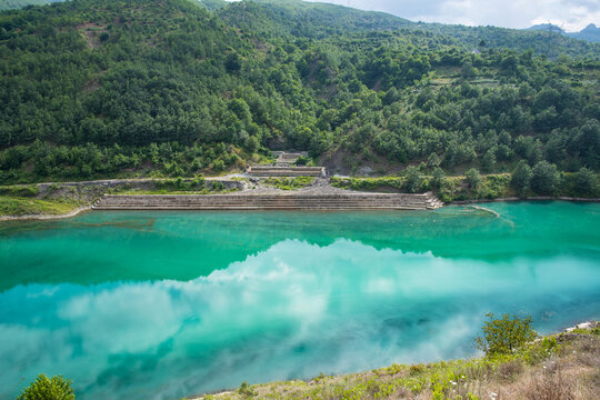 Fierza Hydroelectric Power Station in north Albania