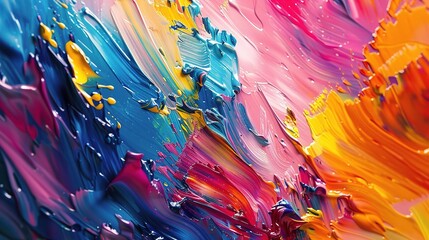 Abstract watercolor background with washes of colorful paint textures