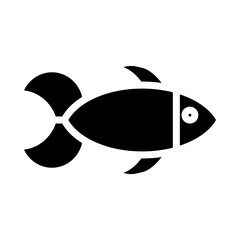 fish Glyph Icon Design