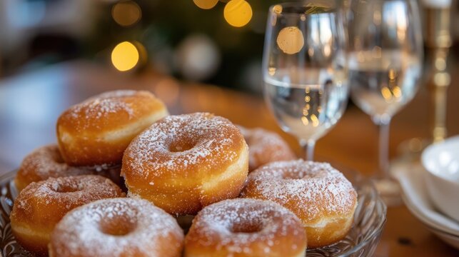 Indulge in some classic Finnish Vappu delights sugary donuts paired with refreshing sima
