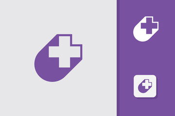 cross medical logo design vector template