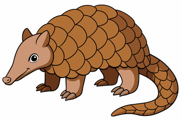 pangolin cartoon vector illustration