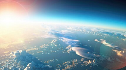 3D illustration of the Earth s atmosphere showcasing the protective ozone layer