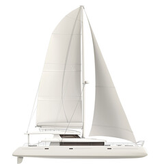 Catamaran isolated white background