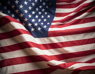 American flag on dark background with stars and usa
