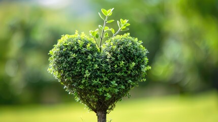 Express your love for nature by cradling a heart shaped tree or nurturing a baby plant nestled in a green heart formation symbolizing your commitment to environmental conservation and healin