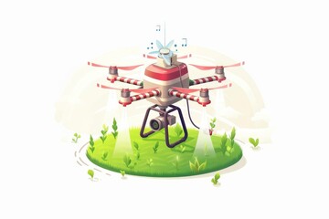 Technology and farming techniques evolve in futuristic farm landscapes with isometric vector designs