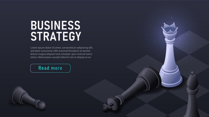 Business strategy isometric vector