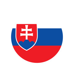 Obraz premium Round Slovakia flag icon