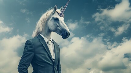 A unicorn in a business suit