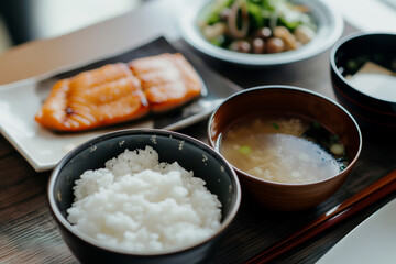 日本の朝食「AI生成画像」