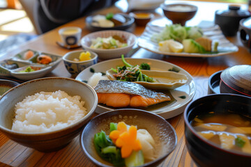 日本の朝食「AI生成画像」