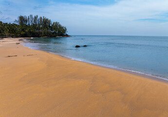 Obraz premium Top view beach sea space area nature and travel background in summer season