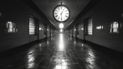 pervasive loneliness, the ticking clock echoes through the vacant halls, a reminder of time passing...