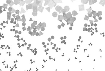 Fototapeta premium Light Silver, Gray vector backdrop with lines, circles, rhombus.