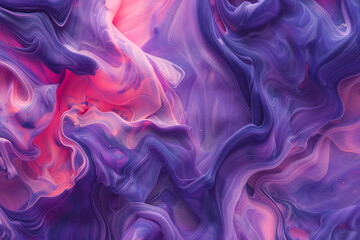 Fototapeta premium Swirling patterns of purple and pink marble ink textures create a beautiful abstract background