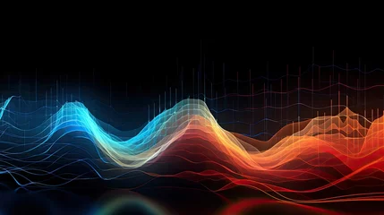 Abstract wavy background resembling a digital equalizer display