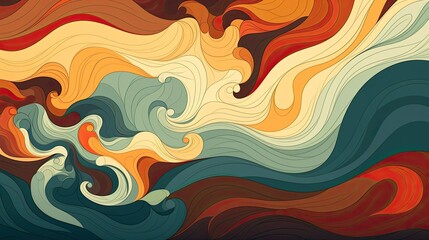 Abstract wavy background resembling a psychedelic oceanic scene