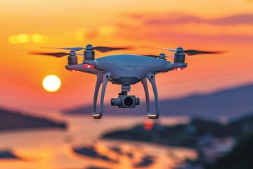 Young tree saplings benefit from advanced drone farming techniques in vibrant wheat fields, employing high tech treatments and smart digitalisation