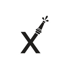 Letter X Hose Fire logo icon vector template.eps