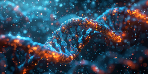 DNA gene background. Abstract molecule 3D