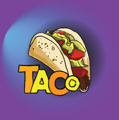 mexican tacos illustration