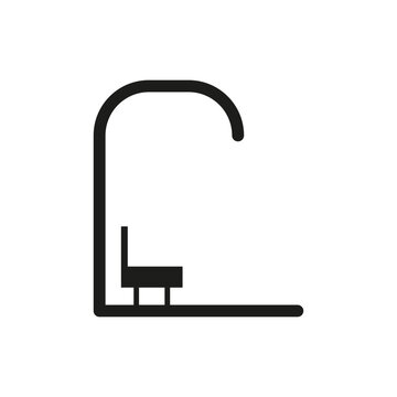 recommend clip art: Minimalist shower vector. Simple line art shower design. Bathroom fixture icon. Black and white interior element illustration.