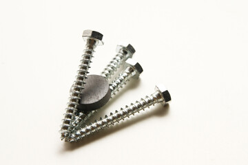 Top view of stainless steel screw on magnet