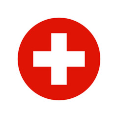 Round Switzerland flag icon