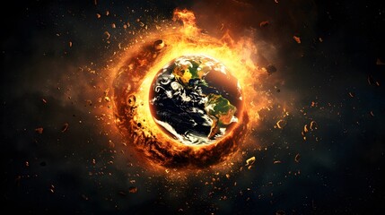 Earth core is stopping, graphic of the planet earth Core