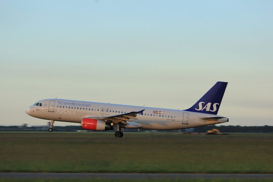 Amsterdam, the Netherlands  - June 1st, 2017: OY-KAU SAS Scandinavian Airlines