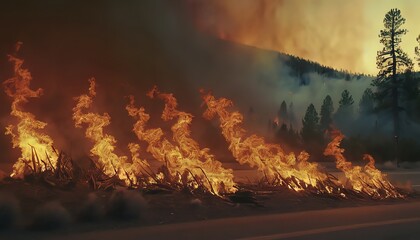 Forest Fire Protection Day in the USA. big forest fires. disasters. environmental destruction