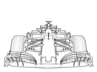 Race Car Vector. Illustration Isolated On White Background. A vector illustration Of A Sports Limousine.