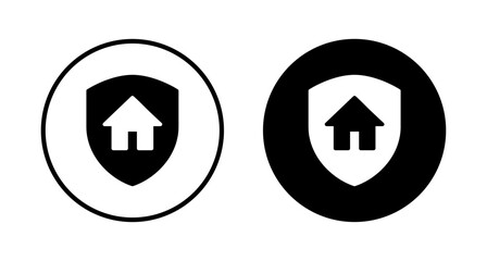 Home insurance icon vector isolated on white background. home protection icon