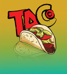mexican tacos illustration