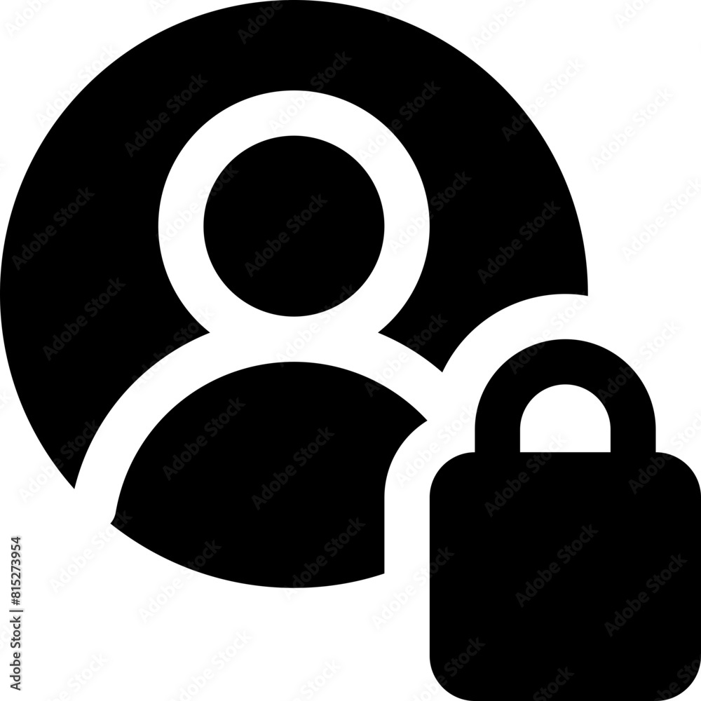 Wall mural security person icon 