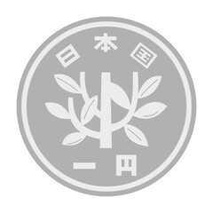 1円玉の裏側のイラスト_png