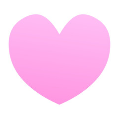 Cute heart shape cartoon Flat illustration of heart shape icon