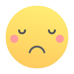 emoticon face on a white background